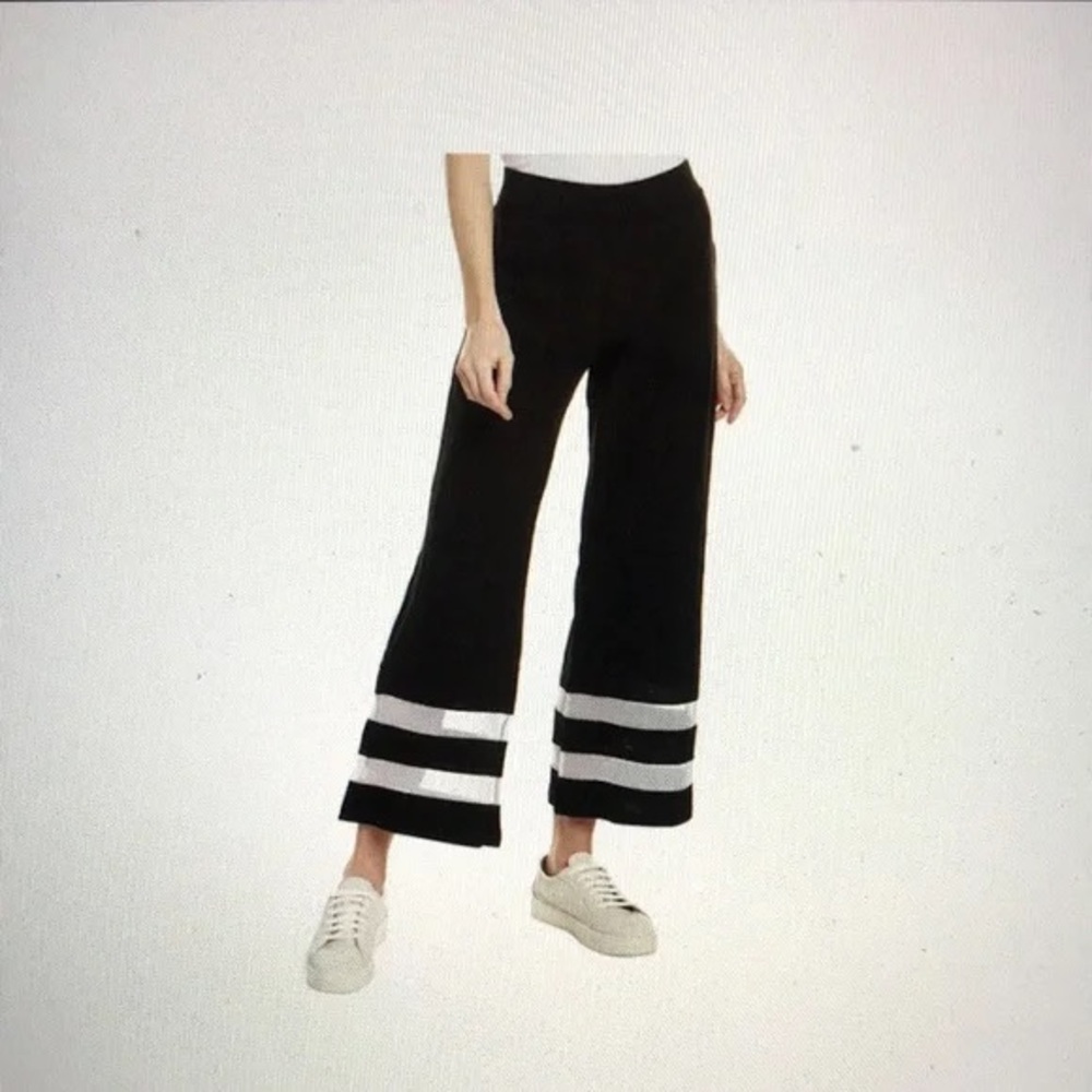 Lisa Todd‎ MESHIN AROUND WIDE-LEG PANTS IN BLACK Sz 1X EUC